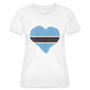 Botswana Flagge Botswana Fahne Afrika - Frauen Funktions-T-Shirt - Weiß - Vorne - AI Model Female 172 dark (172cm)