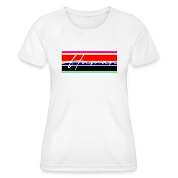 Don d’esthétique humaine - T-shirt sport Femme - blanc - Devant - AI Model Female 172 dark (172cm)