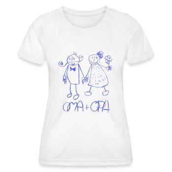 Oma und OPa - Frauen Funktions-T-Shirt - Weiß - Vorne - AI Model Female 172 dark (172cm)