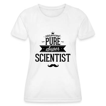 100 % scientifiques - T-shirt sport Femme - blanc - Devant - AI Model Female 172 dark (172cm)