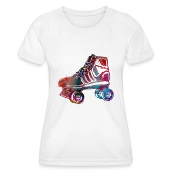 Rollschuhe Sport Kunst #roller #skates - Frauen Funktions-T-Shirt - Weiß - Vorne - AI Model Female 172 dark (172cm)