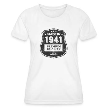 HERGESTELLT 1941 - Frauen Funktions-T-Shirt - Weiß - Vorne - AI Model Female 172 dark (172cm)