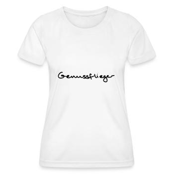 Genussflieger Gleitschirm - Frauen Funktions-T-Shirt - Weiß - Vorne - AI Model Female 172 dark (172cm)