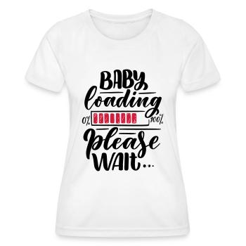 Le chargement du bébé est le chargement Enceinte Enceinte - T-shirt sport Femme - blanc - Devant - AI Model Female 172 dark (172cm)