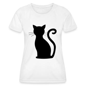 Cat - Women's Functional T-Shirt - white - Front - AI Model Female 172 dark (172cm)