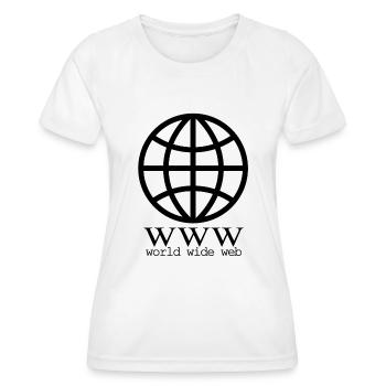 internet globe - Internet Globus - Frauen Funktions-T-Shirt - Weiß - Vorne - AI Model Female 172 dark (172cm)