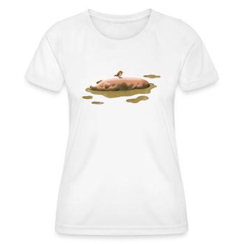 Schwein im Dreck - Frauen Funktions-T-Shirt - Weiß - Vorne - AI Model Female 172 dark (172cm)