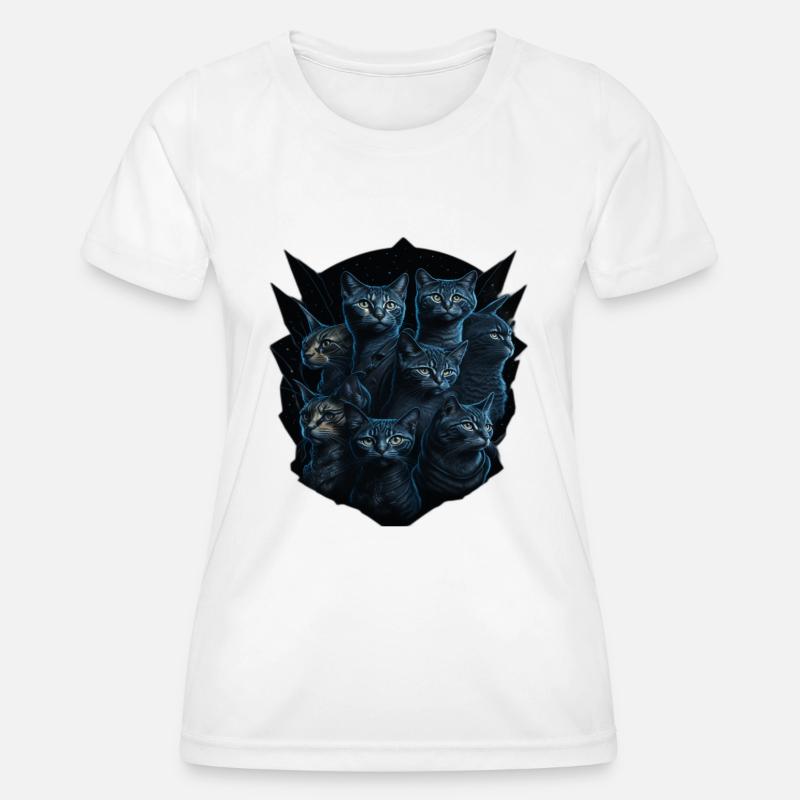 Unique cat, for cat lovers - Women's Functional T-Shirt - white
