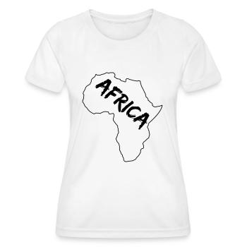 Aperçu de l’Afrique - T-shirt sport Femme - blanc - Devant - AI Model Female 172 dark (172cm)