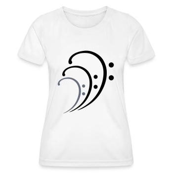 3 Clé de Musique de Fa Trois Notes de Musique Notes de Musique - T-shirt sport Femme - blanc - Devant - AI Model Female 172 dark (172cm)