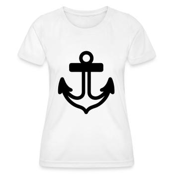 Anker - Frauen Funktions-T-Shirt - Weiß - Vorne - AI Model Female 172 dark (172cm)