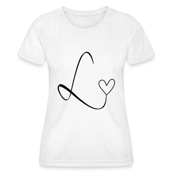 Letter L Letter L Calligraphy - Women's Functional T-Shirt - white - Front - AI Model Female 172 dark (172cm)