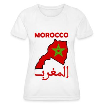Maroc - T-shirt sport Femme - blanc - Devant - AI Model Female 172 dark (172cm)