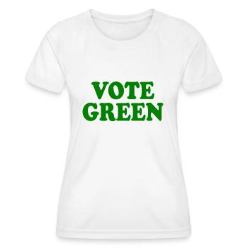 Vote green - Frauen Funktions-T-Shirt - Weiß - Vorne - AI Model Female 172 dark (172cm)