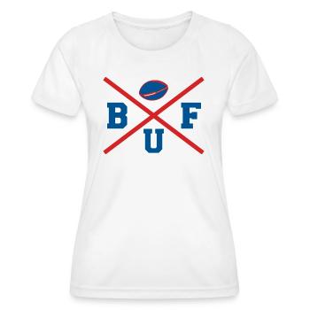 Croix de buffle - T-shirt sport Femme - blanc - Devant - AI Model Female 172 dark (172cm)
