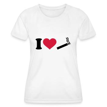 Zigarette - Frauen Funktions-T-Shirt - Weiß - Vorne - AI Model Female 172 dark (172cm)