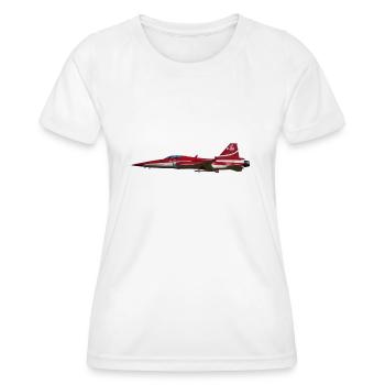 Fighter jet - Women's Functional T-Shirt - white - Front - AI Model Female 172 dark (172cm)