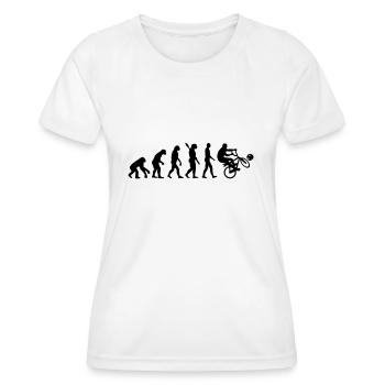 Evolution Cycle ball - T-shirt sport Femme - blanc - Devant - AI Model Female 172 dark (172cm)
