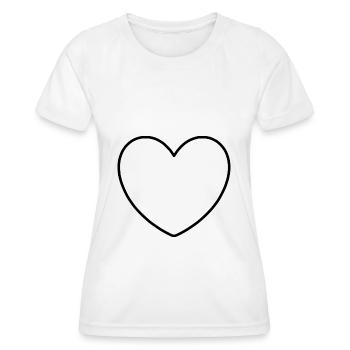 Black Heart Gift - Women's Functional T-Shirt - white - Front - AI Model Female 172 dark (172cm)
