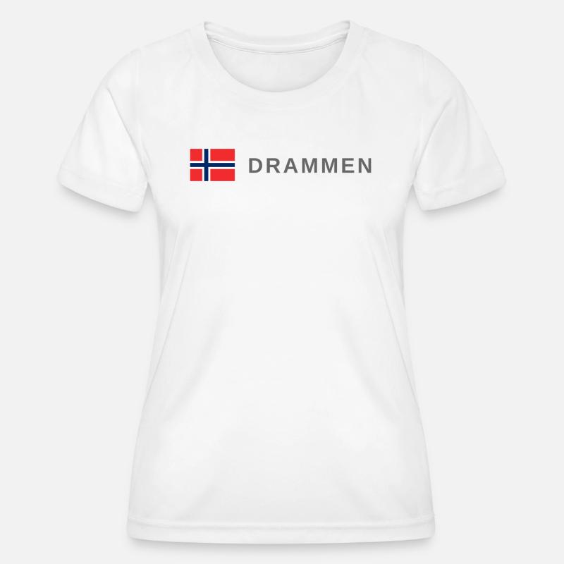 Drammen Norway - Women's Functional T-Shirt - white