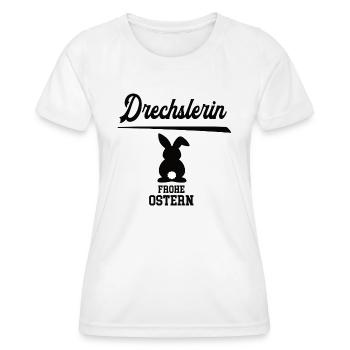Drechslerin Frohe Ostern Ostergeschenk Tischlerei - Frauen Funktions-T-Shirt - Weiß - Vorne - AI Model Female 172 dark (172cm)