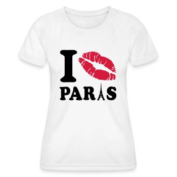 i love paris - Frauen Funktions-T-Shirt - Weiß - Vorne - AI Model Female 172 dark (172cm)