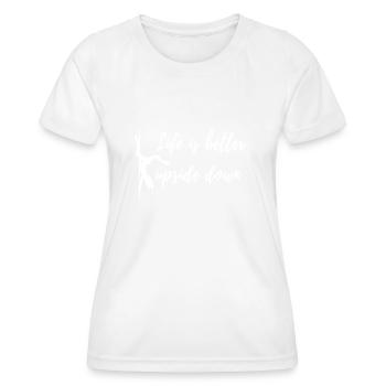 Pole dance - T-shirt sport Femme - blanc - Devant - AI Model Female 172 dark (172cm)