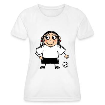 Équipe féminine de football féminin neutre blanc - T-shirt sport Femme - blanc - Devant - AI Model Female 172 dark (172cm)