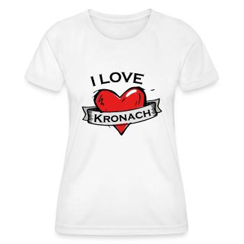 Kronach - Ich liebe Stadtnamen in Tattoo Stil - Frauen Funktions-T-Shirt - Weiß - Vorne - AI Model Female 172 dark (172cm)