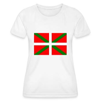 Drapeau Basque - T-shirt sport Femme - blanc - Devant - AI Model Female 172 dark (172cm)
