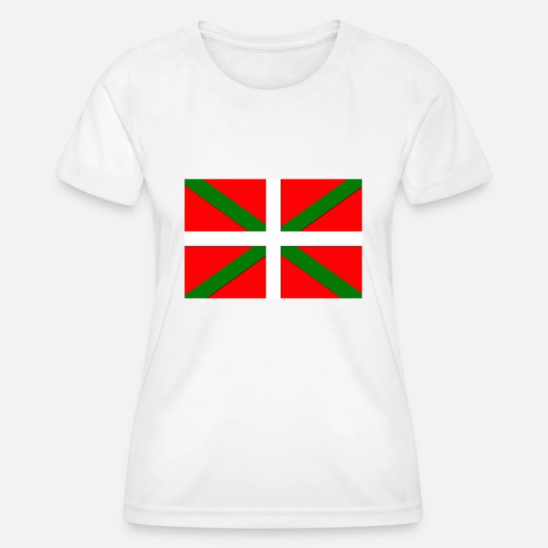 Basque flag - Women's Functional T-Shirt - white