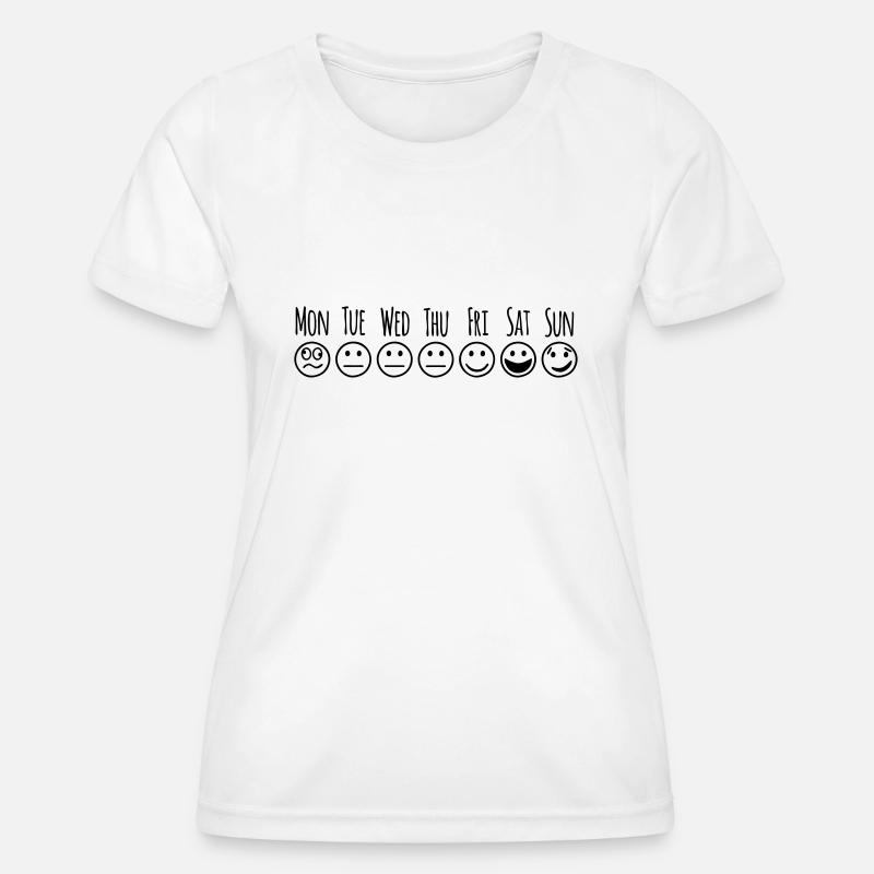 Smileys Weekdays - Women's Functional T-Shirt - white