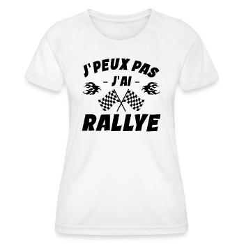 Je Peux Pas J'ai Rallye - T-shirt sport Femme - blanc - Devant - AI Model Female 172 dark (172cm)