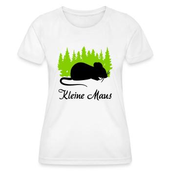 "Süße Maus: Zierliche Niedlichkeit" - Frauen Funktions-T-Shirt - Weiß - Vorne - AI Model Female 172 dark (172cm)