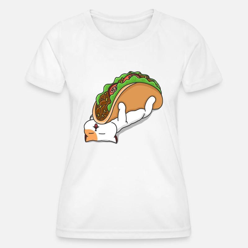 Cat and Taco - Women's Functional T-Shirt - white