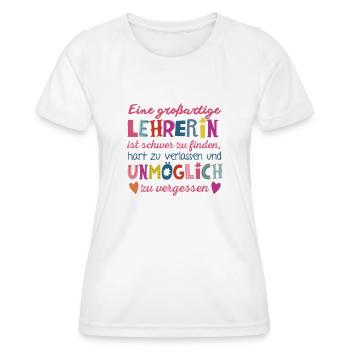 Großartige Lehrerin - Frauen Funktions-T-Shirt - Weiß - Vorne - AI Model Female 172 dark (172cm)
