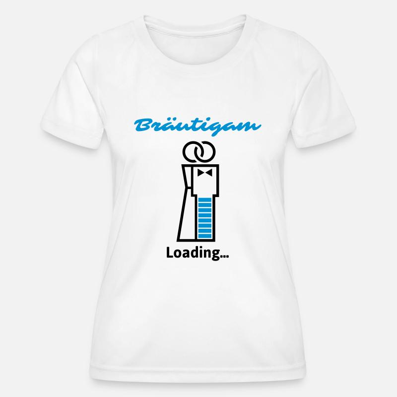 Groom Loading ... - Women's Functional T-Shirt - white