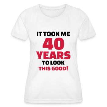 40 Years Anniversaire - T-shirt sport Femme - blanc - Devant - AI Model Female 172 dark (172cm)