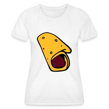 crepe galette saucisse - T-shirt sport Femme - blanc - Devant - AI Model Female 172 dark (172cm)