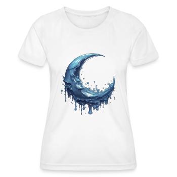 Lune fondante - T-shirt sport Femme - blanc - Devant - AI Model Female 172 dark (172cm)