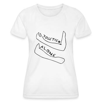 together allone - Frauen Funktions-T-Shirt - Weiß - Vorne - AI Model Female 172 dark (172cm)