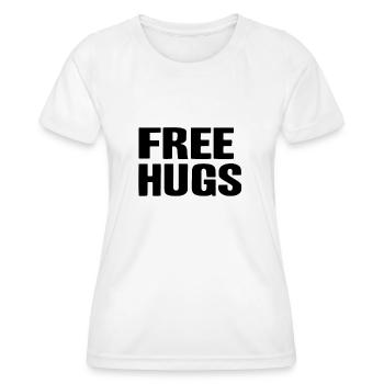 Gratis Umarmung freundlich glücklich Geschenk Idee - Frauen Funktions-T-Shirt - Weiß - Vorne - AI Model Female 172 dark (172cm)