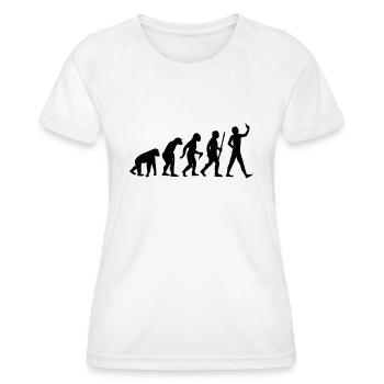 Evolution #Selfie - T-shirt sport Femme - blanc - Devant - AI Model Female 172 dark (172cm)