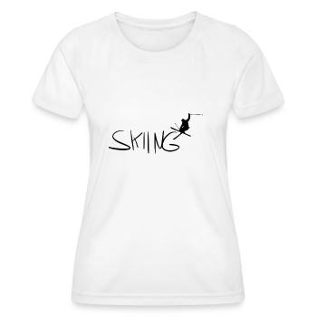 Skiing - Frauen Funktions-T-Shirt - Weiß - Vorne - AI Model Female 172 dark (172cm)