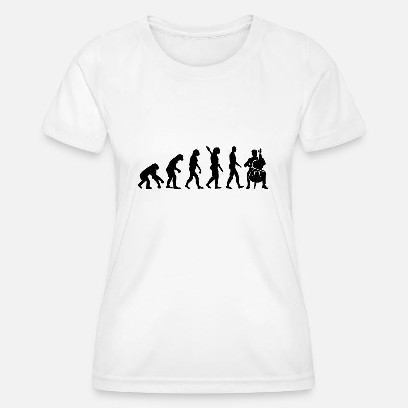 Evolution Cello - Women's Functional T-Shirt - white