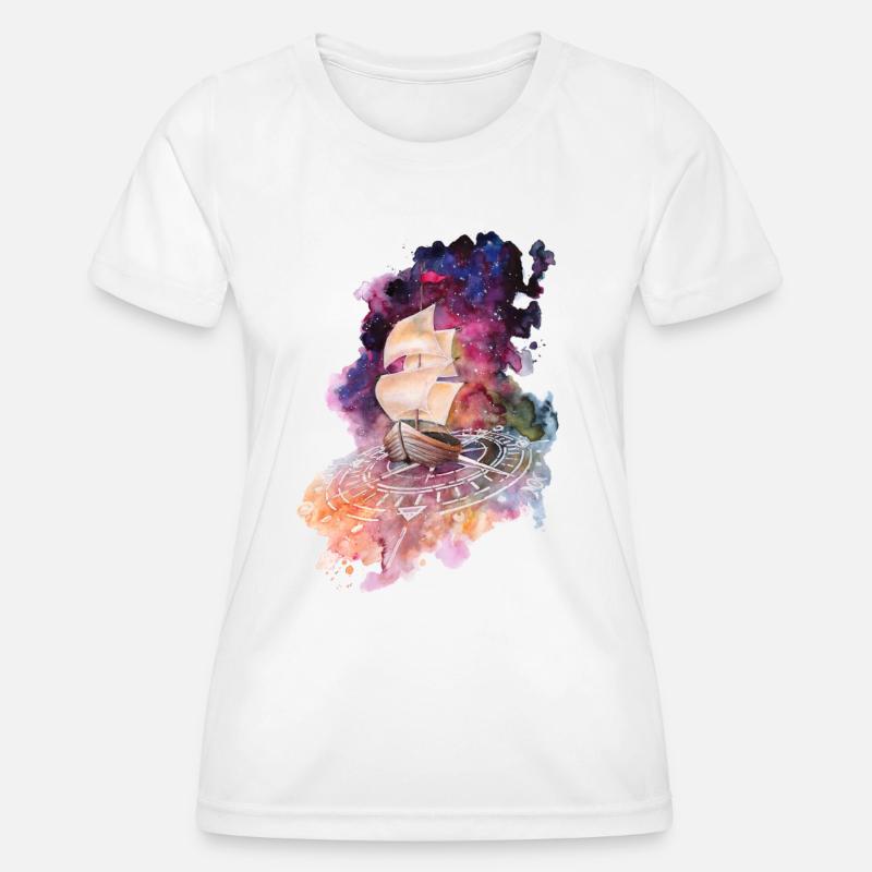 Space Ship - Women's Functional T-Shirt - white