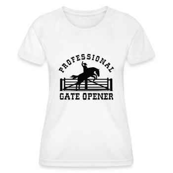 Ouvre-porte professionnel - T-shirt sport Femme - blanc - Devant - AI Model Female 172 dark (172cm)