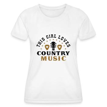 Dieses Mädchen liebt Country-Musik - Frauen Funktions-T-Shirt - Weiß - Vorne - AI Model Female 172 dark (172cm)
