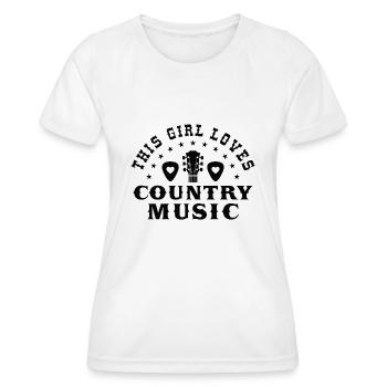 Dieses Mädchen liebt Country-Musik - Frauen Funktions-T-Shirt - Weiß - Vorne - AI Model Female 172 dark (172cm)