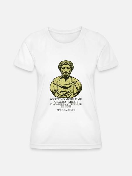 Marcus Aurelius - Frauen Funktions-T-Shirt - Weiß